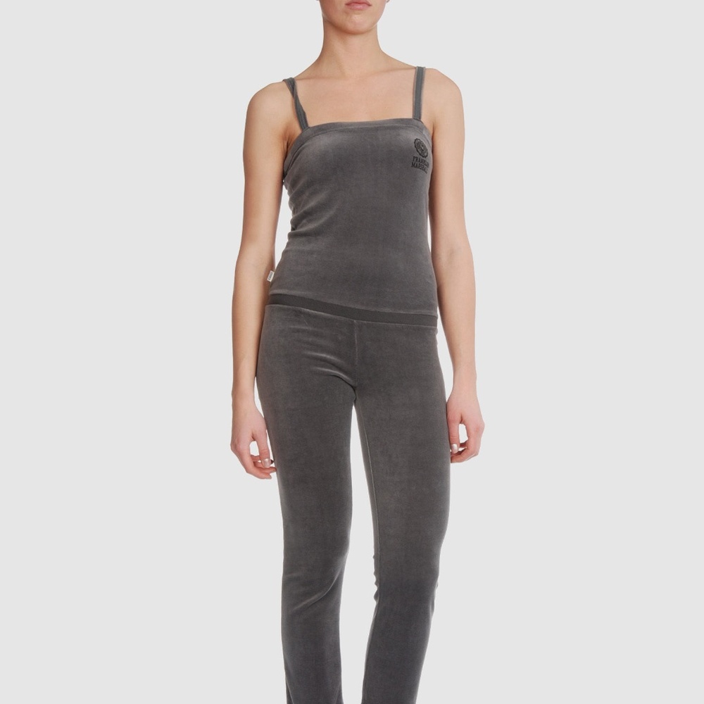 Franklin & Marshall 🩶 Grey Jumpsuit Smoke Dress Velour M